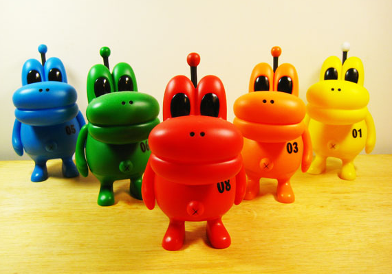 Devilrobots 2005 SK Japan Kiiro 01 03 05 06 08 5 5" Vinyl Figure Set - Lavits Figure