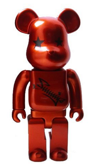 Medicom Toy 2002 Be@rbrick 400% Fumiya Fujii Metallic Red Ver 11" Vinyl Collection Figure - Lavits Figure