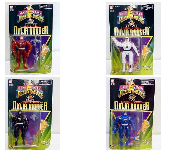 Bandai Power Rangers Ninja Sentai Kakuranger 4 Ranger Fighter Action Figure Set - Lavits Figure