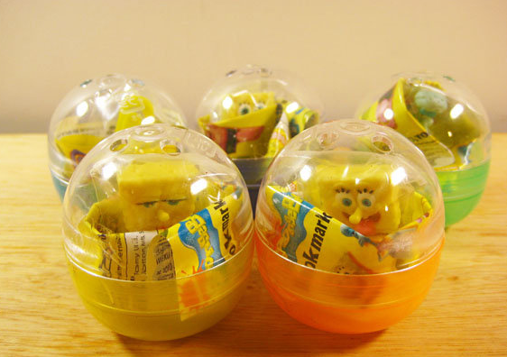 Bandai Nickelodeon Spongebob Squarepants Gashapon Bookmark 5 Collection Figure Set - Lavits Figure