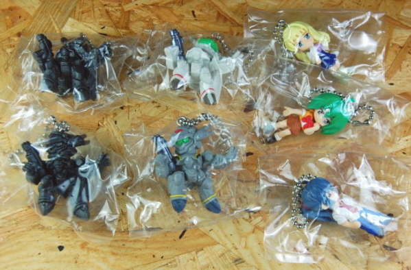 Bandai Robotech Macross Frontier Gashapon 7 Mini Mascot Key Chain Strap Figure Set - Lavits Figure
- 2