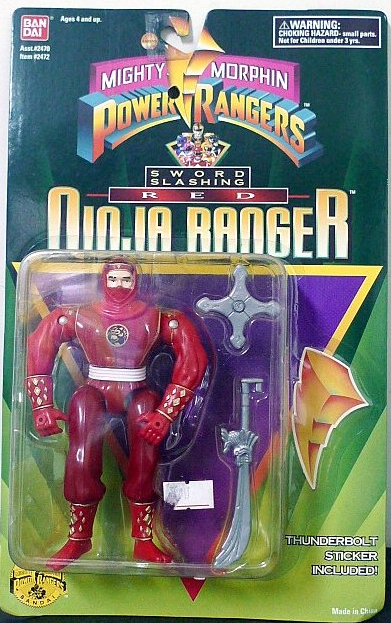 Bandai Power Rangers Ninja Sentai Kakuranger Sword Slashing Red Ranger Fighter Action Figure - Lavits Figure
- 1