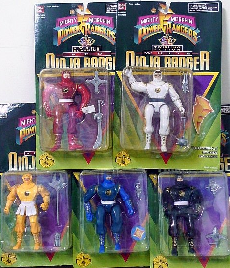 Bandai Power Rangers Ninja Sentai Kakuranger 5 Ranger Fighter Action Figure Set - Lavits Figure