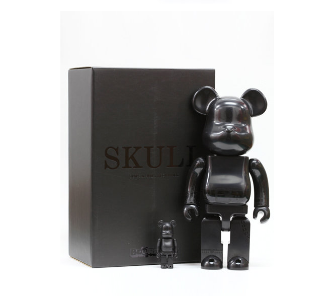 Medicom Toy Be@rbrick 400% 100% Skull All Black Ver 11" Vinyl Collection Figure - Lavits Figure
- 2