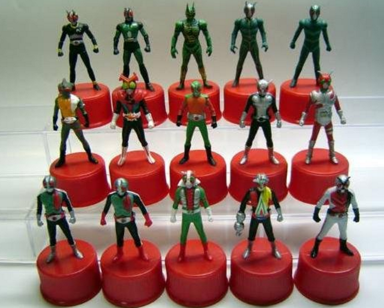 Kamen Masked Rider Showa Series 15 Bottle Cap Trading Figure Set - Lavits Figure
- 1