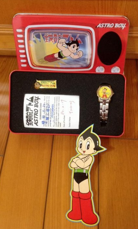 Tezuka Production Astro Boy Watch Authentic Metal Box Set Type D Used - Lavits Figure
 - 2
