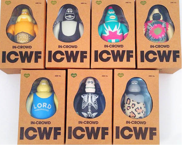 Amos Toys 2005 James Jarvis In-Crowd Wrestling Federation ICWF 7 3.5" Vinyl Figure Set - Lavits Figure
- 2