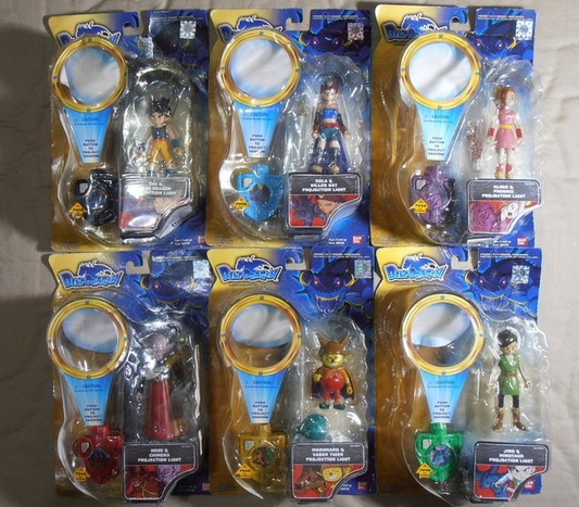 Bandai 2008 Blue Dragon Projection Light Lighting Shodow 6 Trading Collection Figure Set - Lavits Figure