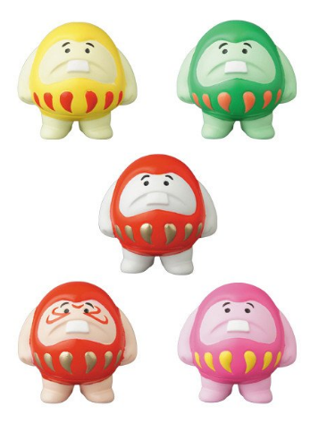 Medicom Toy VAG Vinyl Artist Gacha Gashapon Good Luck Daruma Boya 5 2.5" Figure Set - Lavits Figure