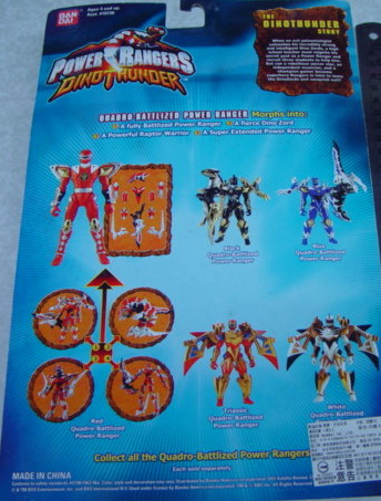 Bandai Power Rangers Abaranger Dino Thunder Black Quadro Battlized 4" Action Figure - Lavits Figure
- 2