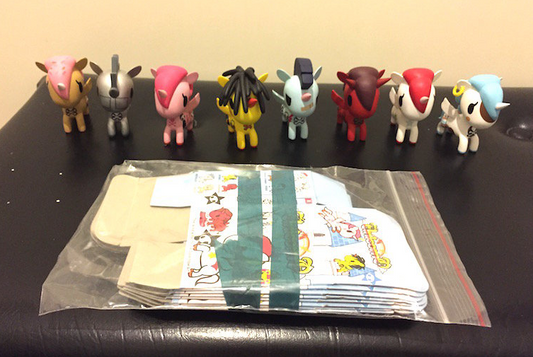 2011 Simone Legno Tokidoki Unicorno Series 1 8 2.5" Vinyl Figure Set Used - Lavits Figure