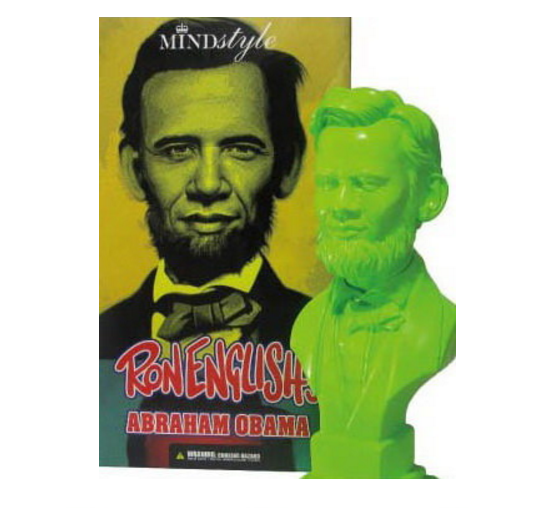 MINDstyle 2009 Ron English Abraham Obama Fresh Manila Exclusive Green Ver 16" Vinyl Figure - Lavits Figure
- 2