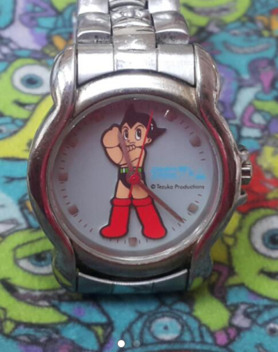 Tezuka Production Astro Boy Watch Authentic Metal Box Set Type E Used No Box - Lavits Figure