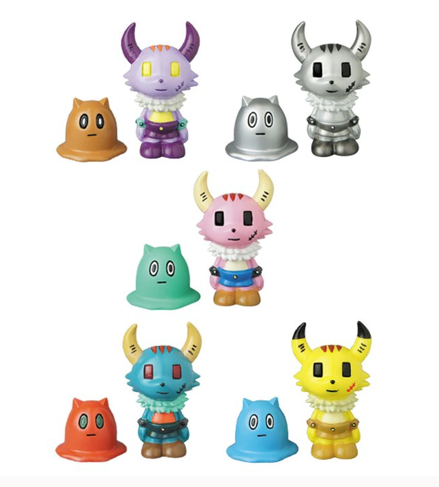 Medicom Toy 2015 Mirock Toy Yowohei Kaneko VAG Vinyl Artist Gacha Gashapon Junk Quest 5 2.5" Figure Set - Lavits Figure