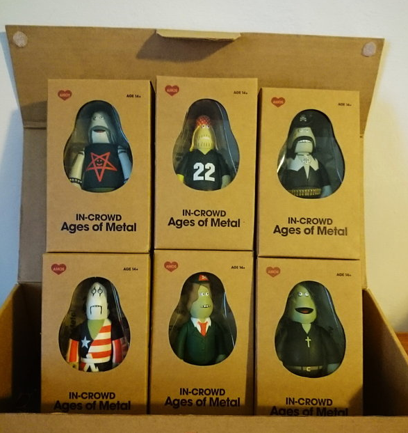 Amos Toys 2003 James Jarvis In-Crowd Ages Of Metal 6 4" Vinyl Figure Set - Lavits Figure
 - 2