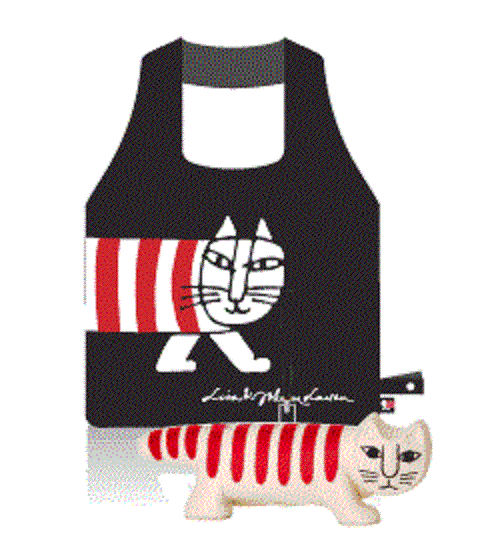 Carrefour Lisa & Johanna Larson Mikey Cat Plastic Tote Bag w/ 6.5" Figure - Lavits Figure
- 1