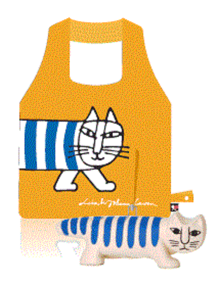 Carrefour Lisa & Johanna Larson Mikey Cat Plastic Tote Bag w/ 6.5" Figure - Lavits Figure
- 3