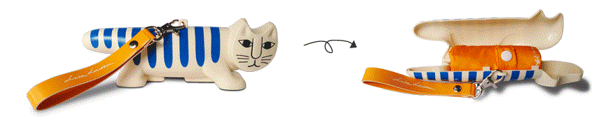 Carrefour Lisa & Johanna Larson Mikey Cat Plastic Tote Bag w/ 6.5" Figure - Lavits Figure
- 5