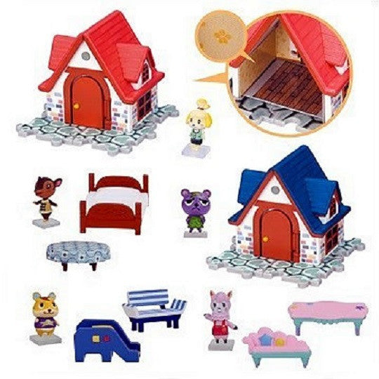 Takara Tomy Animal Crossing New Leaf Gashapon House & Furniture 5 Trading Figure Set - Lavits Figure