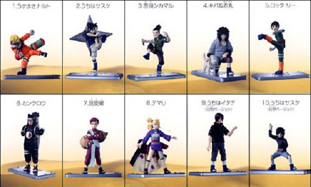 Bandai Naruto Shippuden Trading Collection Part 6 10 Mini Figure Set - Lavits Figure