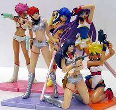 Megahouse C-Model Dirty Pair Flash 6 Trading Figure Set Used