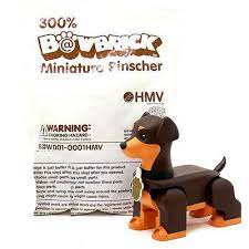 在庫正規品HMV B@W001-0001HMV 300% B@WBRICK バウブリック ミニチュアピンシャー ミニピン ペット 犬 ドッグ フィギュア Miniature Pinscher 生き物