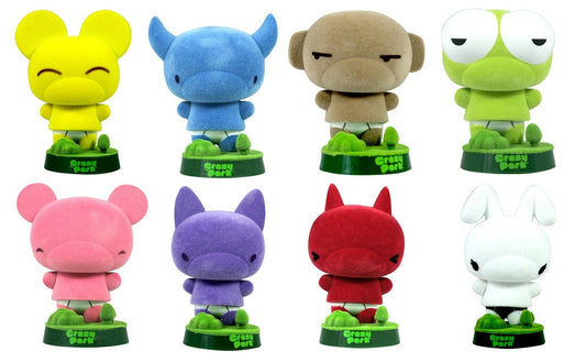 Red Magic 2008 Crazy Park Original Series 8 2.5" Trading Flocked Vinyl Figure Set - Lavits Figure