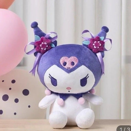 Sanrio Taiwan Family Mart Limited Spring Blossom Kuromi ver 10" Plush Doll Figure