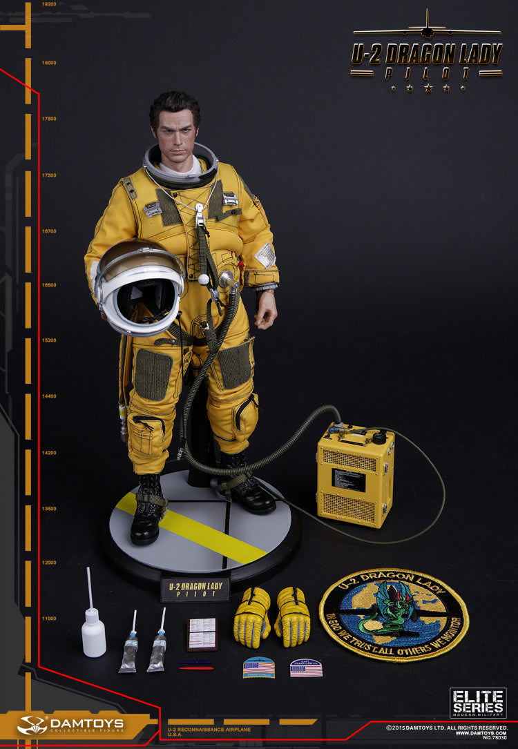 DamToys 1/6 12" Elite Series 78030 U-2 Dragon Lady Pilot Action Figure - Lavits Figure
- 3