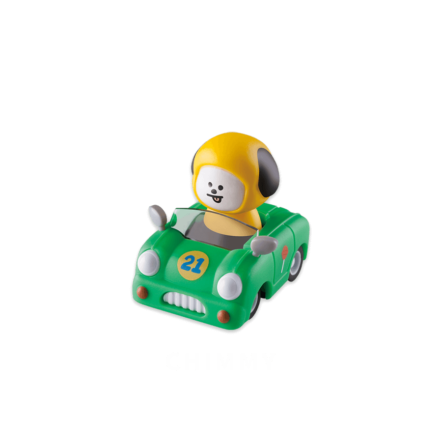 Line Friends x BTS BT21 Taiwan Family Mart Limited Pull Back Car 8 Trading Figure Set