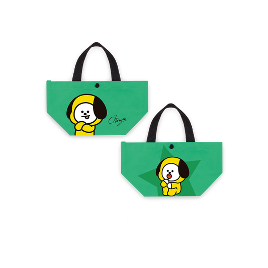 Line Friends x BTS BT21 Taiwan Family Mart Limited 12" Canvas Tote Bag Chimmy ver