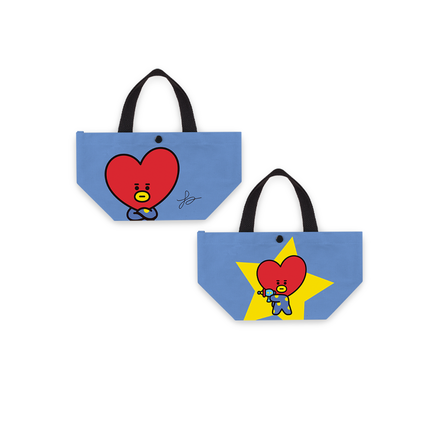 Line Friends x BTS BT21 Taiwan Family Mart Limited 12" Canvas Tote Bag Tata ver