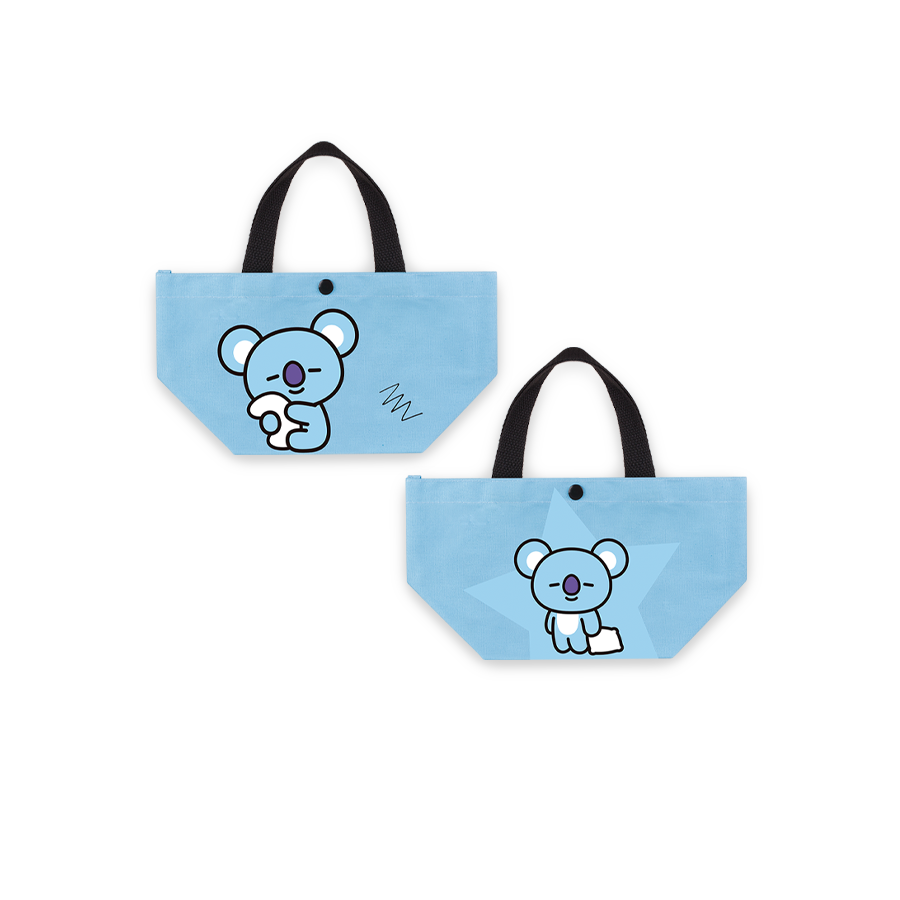 Line Friends x BTS BT21 Taiwan Family Mart Limited 12" Canvas Tote Bag Koya ver