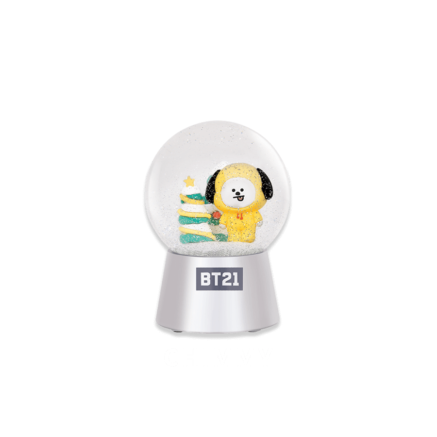 Line Friends x BTS BT21 Taiwan Family Mart Limited Chimmy ver Snow Crystal Ball Figure