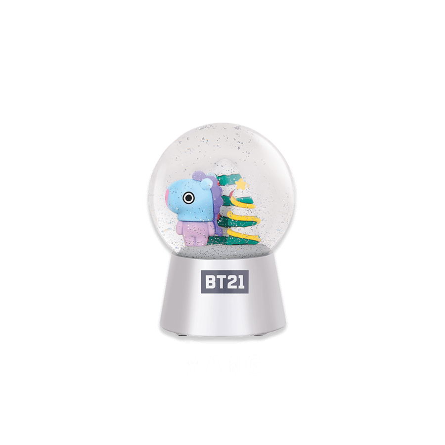 Line Friends x BTS BT21 Taiwan Family Mart Limited Mang ver Snow Crystal Ball Figure