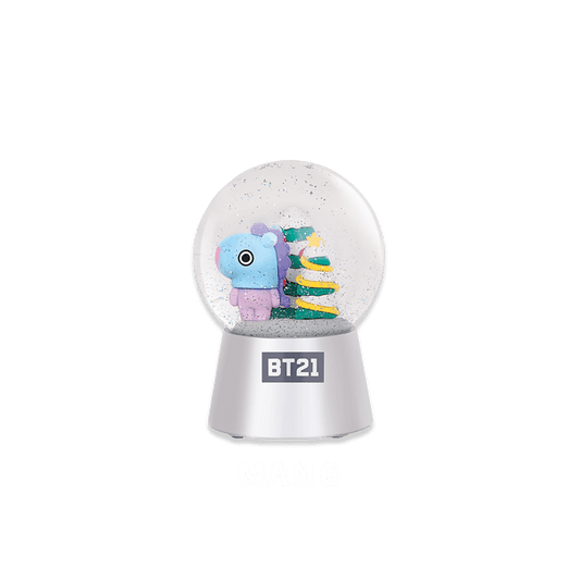 Line Friends x BTS BT21 Taiwan Family Mart Limited Mang ver Snow Crystal Ball Figure