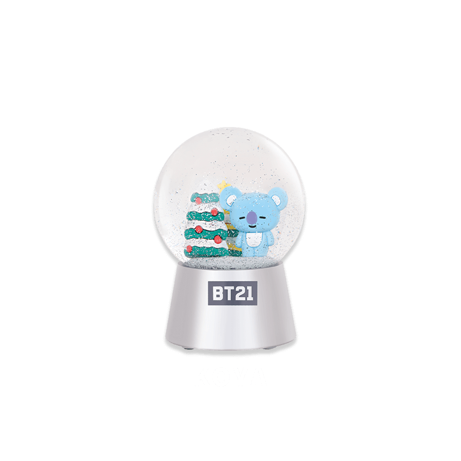 Line Friends x BTS BT21 Taiwan Family Mart Limited Koya ver Snow Crystal Ball Figure