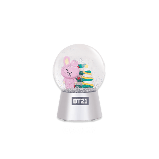 Line Friends x BTS BT21 Taiwan Family Mart Limited Cooky ver Snow Crystal Ball Figure