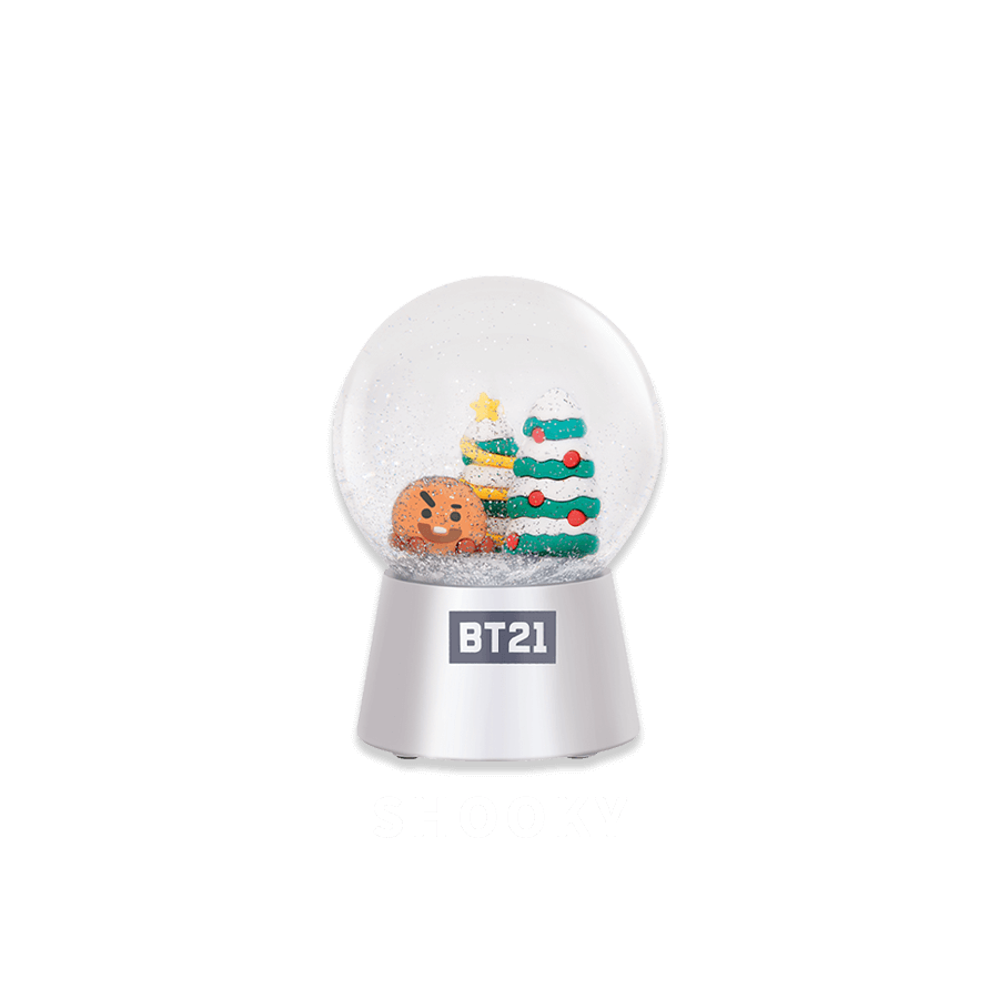 Line Friends x BTS BT21 Taiwan Family Mart Limited Shooky ver Snow Crystal Ball Figure