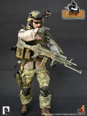 Hot Toys 1/6 12" U.S. Army Airborne Rangers 75th Regiment w/ M249 Action Figure