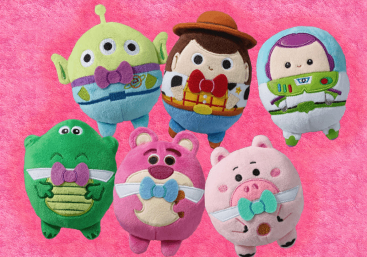 Pixar Toy Story Family Mart Limited 6" Mascot Strap Plush Doll 6 Figure Set