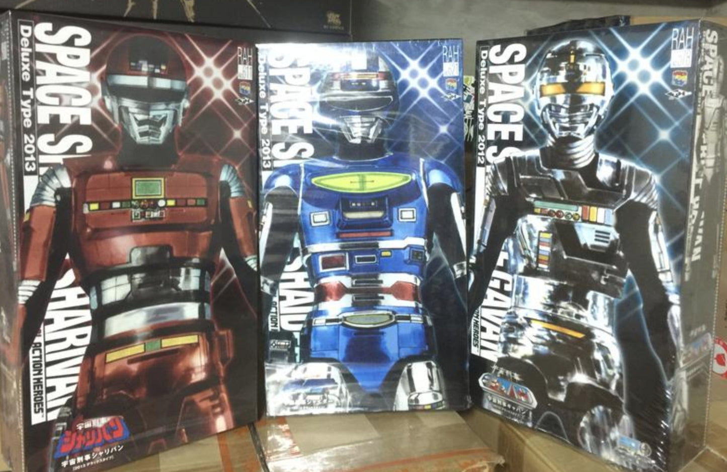 Medicom Toy 1/6 12" Real Action Heroes Metal Hero Series Space Sheriff Gavan Sharivan Shaider 3 Figure Used