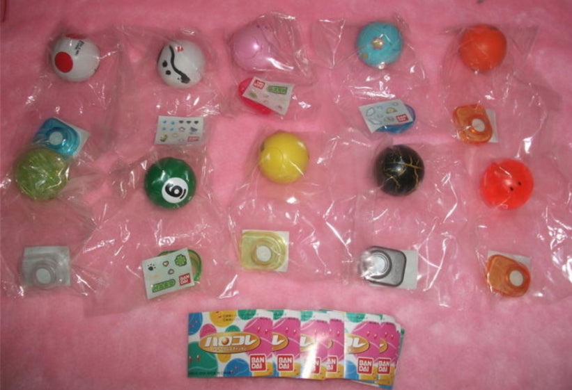 Bandai 2004 Gundam Haro Ball Gashapon 06 Material 10 Collection Figure Set
