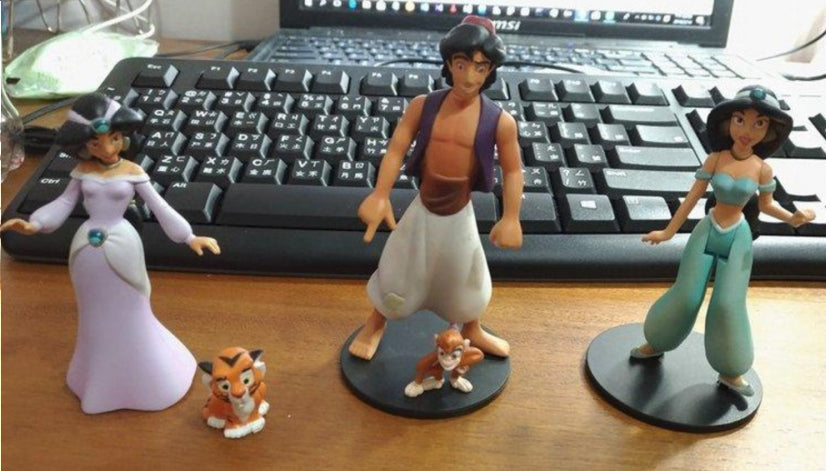 Disney Aladdin Storytellers Pack of 3 Figures, Authentic Posable Movie Toys