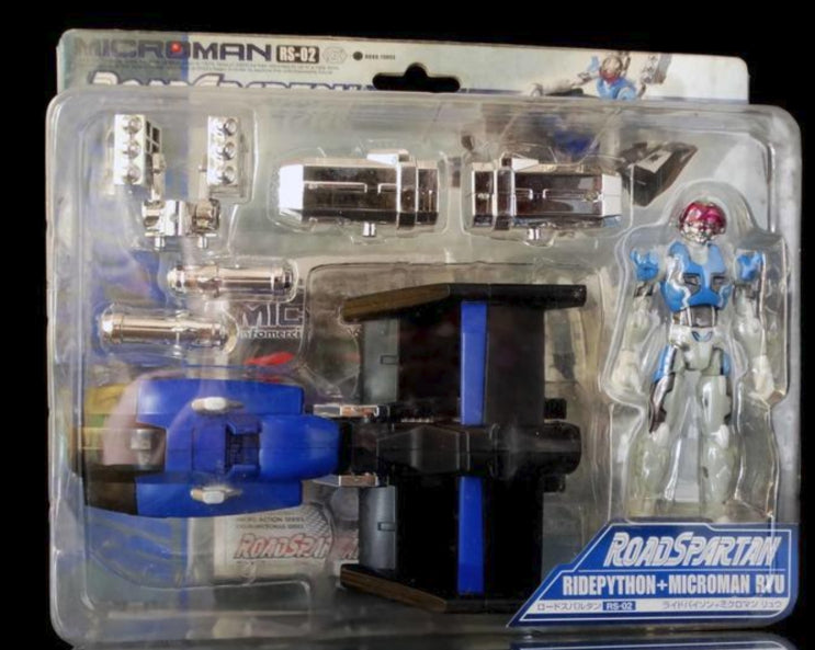 Takara Microman Micronauts Road Force Spartan RS-02 Ridepython Ryu Figure