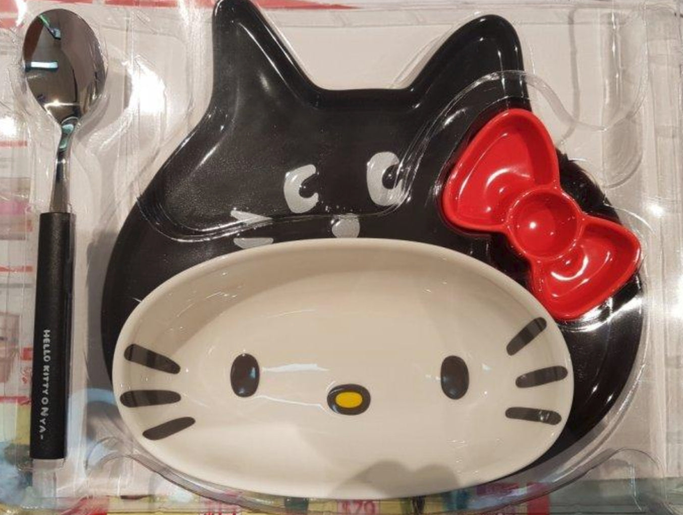 Sanrio Hello Kitty x Nya- Taiwan Limited Ceramics Plate Dish & Spoon Fork Set