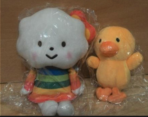 Fluffy House Lammy Miss Rainbow & Chicky Plush Doll Figure Set