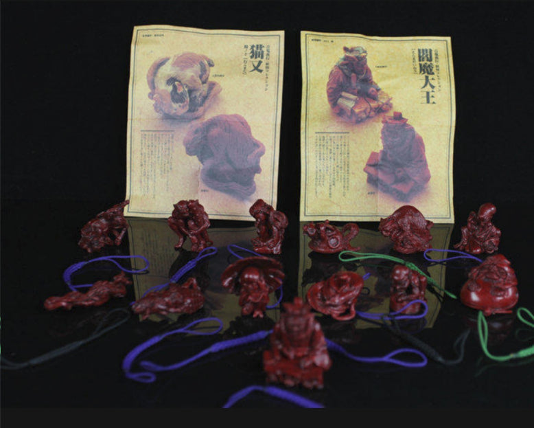 Kaiyodo Takayuki Takeya Hyakki Yako Monster Night Specter Netsuke The Book Of Yang 12+1 Secret 13 Wooden Color Ver Figure Set