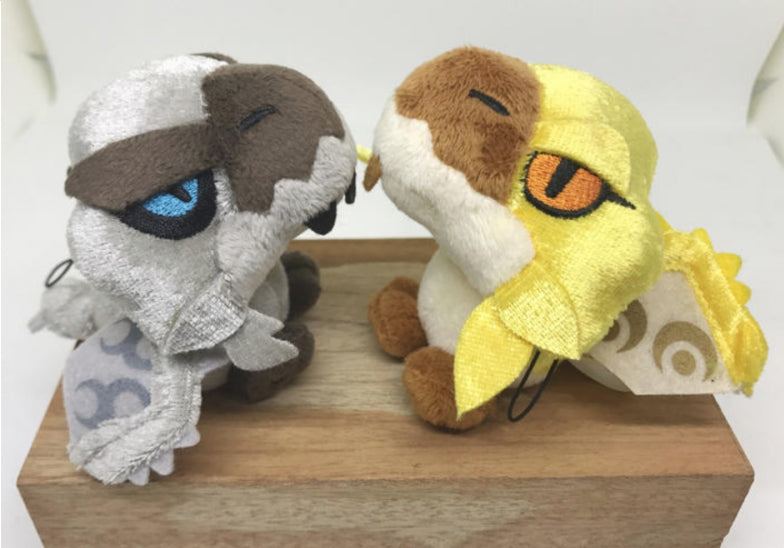 Capcom Monster Hunter Gold & Silver Rathian Mini Plush Doll Mascot Strap Figure Set