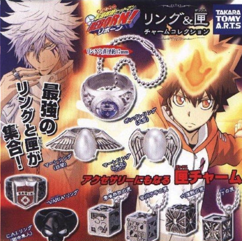 Takara Tomy Katekyo Hitman Reborn Gashapon Metal Ring Strap Future Ver 9 Figure Set